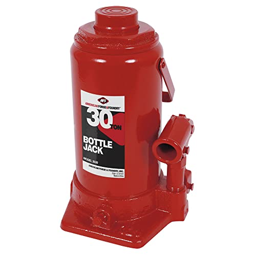 AFF Heavy Duty 30 Ton Bottle Jack, Manual, Machine Hardened Steel Saddles, Centered Pumps and Rams, 3530 - size: 30 Ton Capacity, style: Heavy Duty