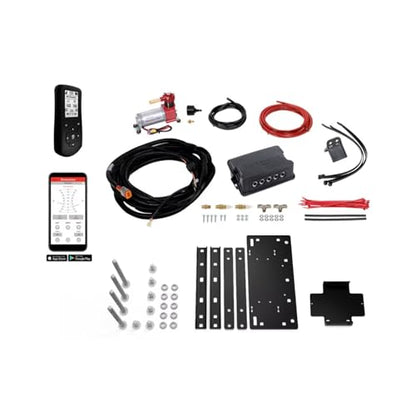 TrendsAuto Firestone Airide Ride-Rite Rear Air Spring Kit with Air Command Dual Wireless App & Remote Standard Compressor w/No-Drill Mount fits 2005-2023 Tacoma 2WD with 0" Lift | TrendsAuto Decal - size: Dual Path