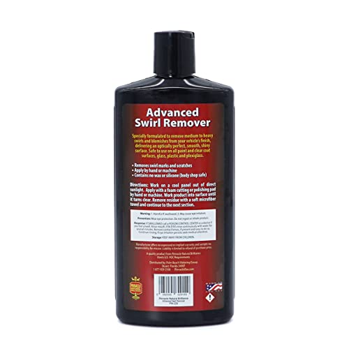 Pinnacle Advanced Swirl Remover | High-Performance Polish for Swirl & Scratch Removal | Restores Depth, Clarity & Shine on Clear Coats & Painted Surfaces | Easy Application | PIN-220 | 16oz