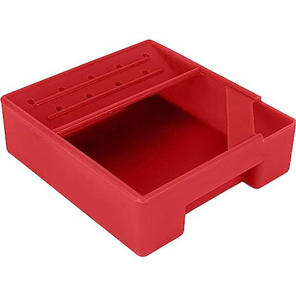 Oil Drain Pan Quick Change Rear Axle HDPE 5 Quart w/Angled Gear Shelf | Rotomolded 3/16" HDPE Construction, Perforated Drip Tray, Molded Spout & Handles, Gear Oil Catch Pan, 11.75" x 10.75" x 3.5"