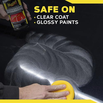 Meguiar's Ultimate Compound Car Scratch Remover, 2 Pack (2 x 15.2 oz = 30.4 oz Total) Clear Coat Safe Compound to Remove Scratches Swirls Oxidation and Water Spots and Restore Gloss - size: 2 Pack