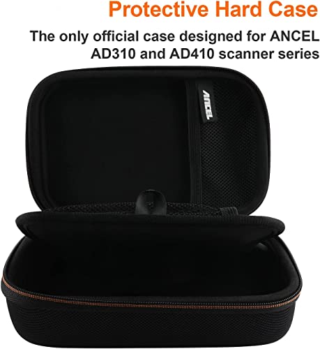 ANCEL Protective Case Storage Bag for OBD2 Scanner Code Reader Diagnostic Scan Tool Battery Tester - color: Black