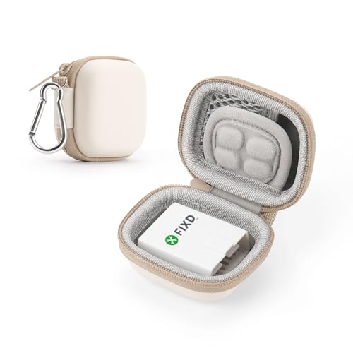 Case for FIXD Car Diagnostic Tool, Bluetooth OBD2 Scanner Diagnostic Tool Mini Compact Portable Storage Bag, Shockproof Waterproof (Only Case) (Beige) - color: Beige