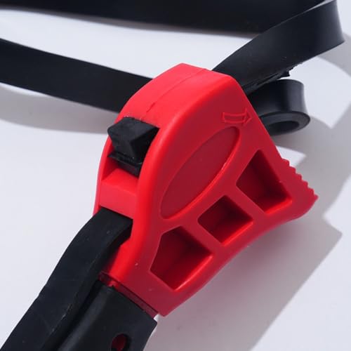 2 PCS Adjustable Strap Wrench Set, 24" & 19" Rubber Strap Wrench for Plumbing, Oil Filter, Non-Slip Jar Opener for Weak Hands