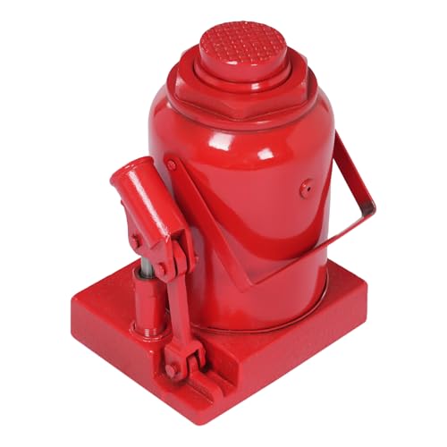 mignonnememe 50 Ton Low Profile Welded Bottle Jack, Hydraulic Jack for Lifting Trucks, Heavy Equipment, 10.23in Body Height, 110,231 lbs Capacity, Red