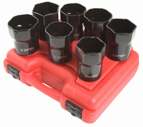SUNEX TOOLS 2847 1/2-Inch Drive Wheel Bearing Lock Nut Set, 7 Piece