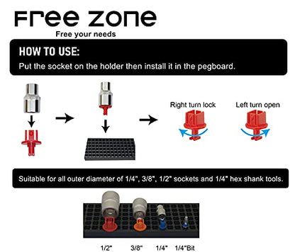 Free Zone Bit Organizer Set, 158-Hole 1/4" Hex Bit Toolbox Storage | Blue; drive bit adapter & 1/2", 3/8", 1/4" socket holder compatible; anti-drop design; tools not included - color: Blue