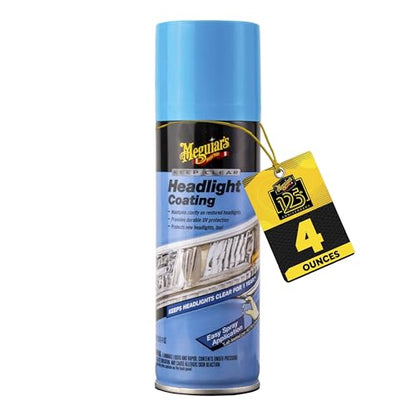 Meguiar's Keep Clear Headlight Coating, Maintain Like-New Clarity of Your Headlights with an Easy-to-Use Formula and UV Protection that Lasts All Year Long, 4 Ounce Aerosol - size: 1 Count (Pack of 1)