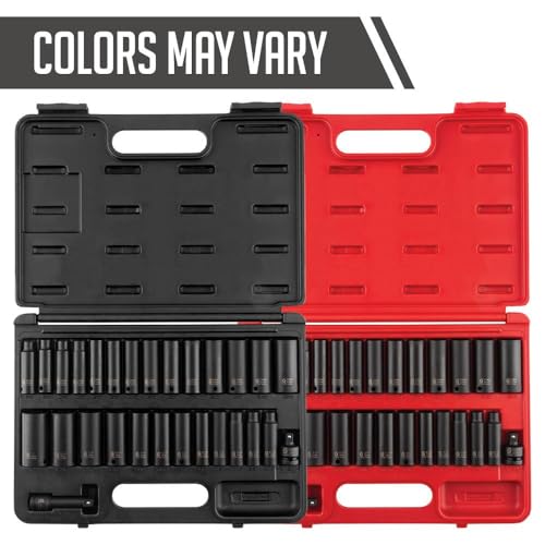 Sunex Tools - SOCKET SET IMPACT 3/8IN. DR.28PC DBLE DEEP MET/SAE