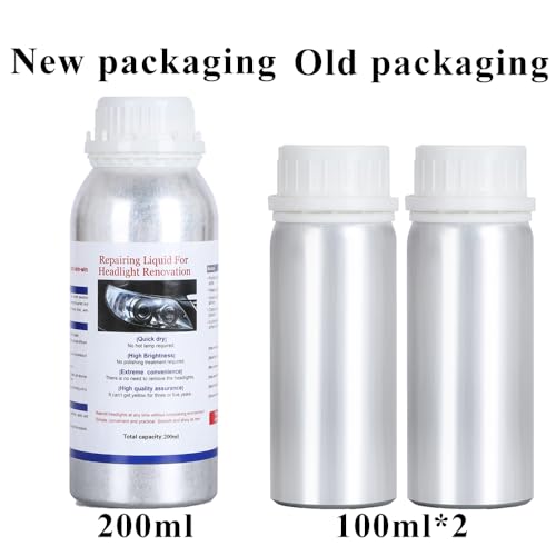 200ML Headlight Restoration Liquid,Automobile Headlight Lens Polish Repair Liquid, Car Headlight Scratch Restoring Fluid for Repair Headlight Yellowing, Haze, Scratches - size: 200ML