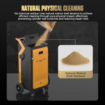 Walnut Blaster, with 23 Pcs Adapters & 5KG Walnut Blaster Kit for Carbon Cleaning, Dual-Mode Automotive Combustion Chamber Intake Valves & Manifold De-Carbon Cleaning Machine, 1400W - size: 1400W Walnut Blaster