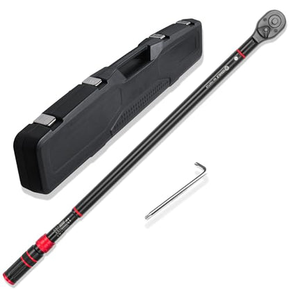 3/4" Drive Click Torque Wrench 100-700Ft.Lb for Truck,HD Vehicles | Inch Pound Torque Wrench(136-949Nm),Dual-Direction Adjustable 48T, 3% Accuracy for Tractor,Combines,Farm Industrial Equipment - size: 3/4"DR. 100~700 FT-LB