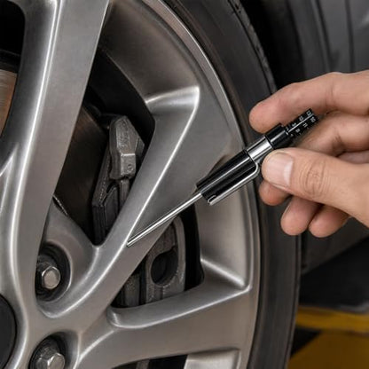 Brake Pad Thickness Gauge Measure Tool - Car Brake Pad Thickness Gauge with Scale, Tire Tread Depth Gauges, 1.5mm Thickness Auto Shoe Tester Detection Pen for Car Truck SUV Motorcycle
