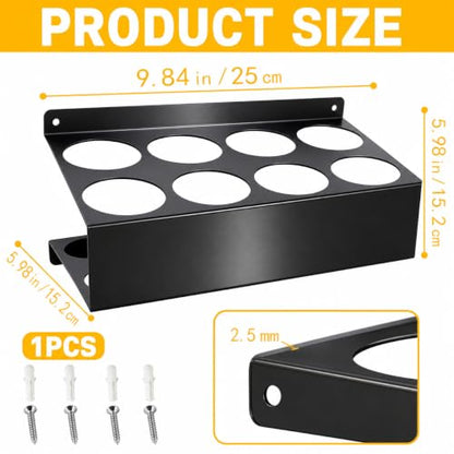 YQYHprom 8-Slot TIG Welding Rod Holder, Wall Mount Rod Storage Organizer for Workbench, Garage, Workshop & Tool Trailer, Heavy Duty Carbon Steel TIG Filler Rod Accessories