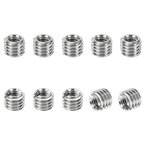PATIKIL Thread Adapters Sleeve Reducing Nut, 10 Pcs M5*0.8 Male to M3*0.5 Female Repairing Insert Nut Screw Reducer Conversion Stainless Steel Fastener 4mm - size: M3xM5x4mm