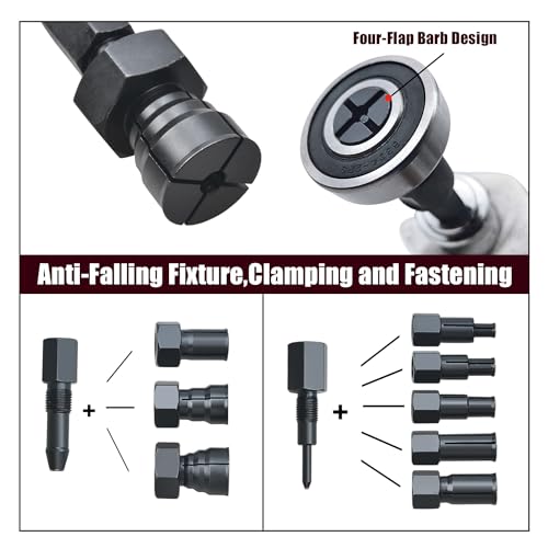 LainKeen 12pcs Motorcycle Blind Hole Bearing Puller Set 8-32MM | Internal Bearing Extractor, Slide Hammer, Two-Jawed Puller, Expandable Collets, Pilot Inner Bearing Removal Tool - size: 12PC (8-32mm)