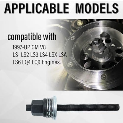 LS Harmonic Balancer Installation Tool Crank Pulley Installer with Bearing Compatible with 1997-UP GM V8 LS1 LS2 LS3 LS4 LSX LSA LS6 LQ4 LQ9 Engines 551141
