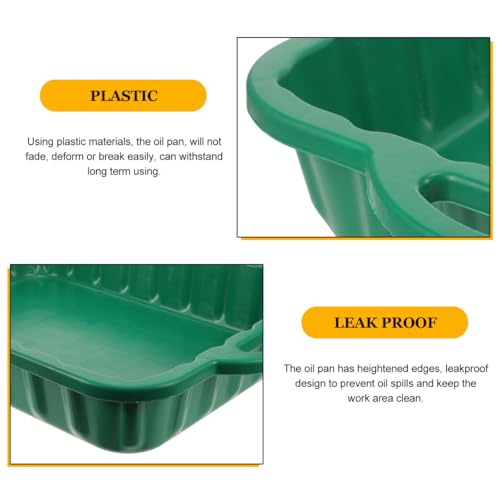 Oil Drain Pan Portable Oil Drip Catcher Tray for Car Engine Leakproof Pour Spout Lightweight Automotive Fluid Collector for Garage Maintenance 23.62 X 15.35 X 3.54 in