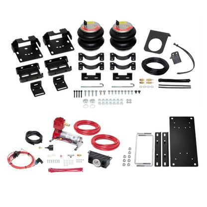 TrendsAuto Firestone Airide Ride-Rite Air Helper Springs Rear Kit & Air Command Heavy Compressor with Dual Analog Gauge fits 2012-2026 Silverado Sierra C3500HD Cab-Chassis | TrendsAuto Decal - size: Dual Path (Analog Only)