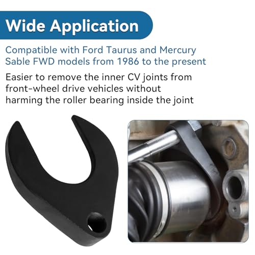 Inner CV Axle Removal Tool with Nut 48mm - Front Wheel Drive Axle Pulley Attachment for Slide Hammer 5/8"-18 Threads, CV Joint Puller Adapter Removing Tool