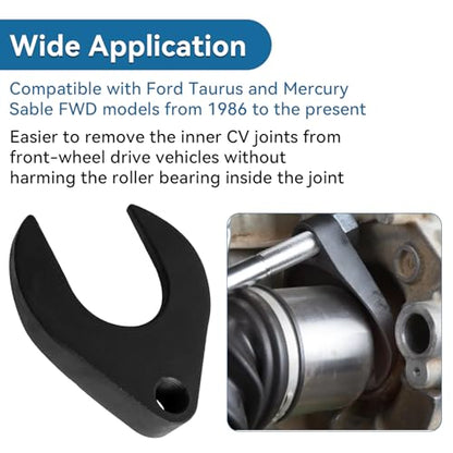 Inner CV Axle Removal Tool with Nut 48mm - Front Wheel Drive Axle Pulley Attachment for Slide Hammer 5/8"-18 Threads, CV Joint Puller Adapter Removing Tool