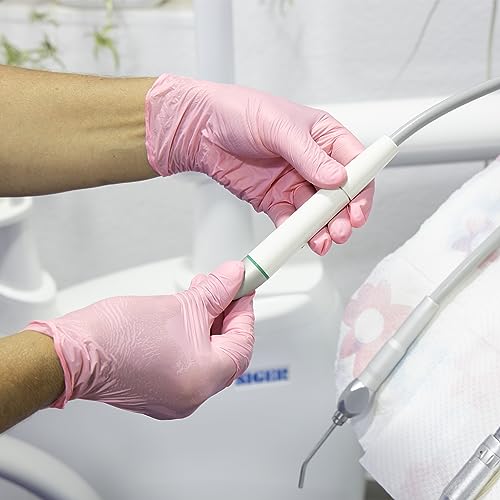 GUSTO Pink Nitrile Disposable Gloves - Latex & Rubber Free, Non-Sterile Powder Free Gloves (Formerly Comfy Package) - size: Medium, style: 1000 Count