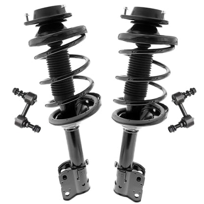 Detroit Axle - 4pc Front Struts Sway Bars for 2013-2014 Subaru Outback, Complete Struts with Coil Spring Assembly Sway Bar End Links Replacement Suspension Kit - size: 4QS54054/ sway kit