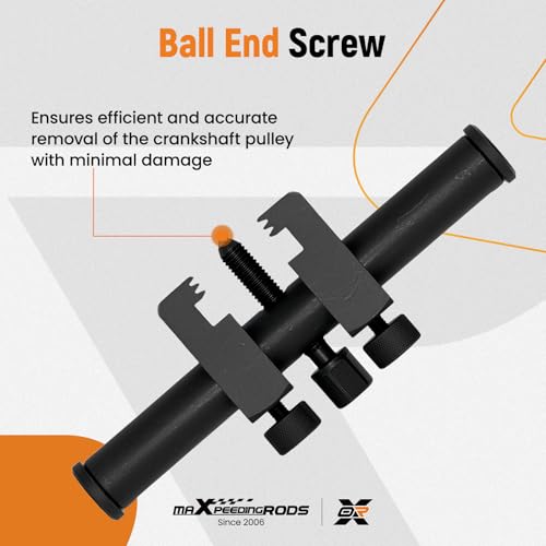 maXpeedingrods Universal Crankshaft Pulley Removal Tool, Harmonic Balancer Puller Set, Adjustable Ribbed Drive Belt Pulley Puller Remover Tool for A/C Units, Alternator, Steering Pump & Water Pump