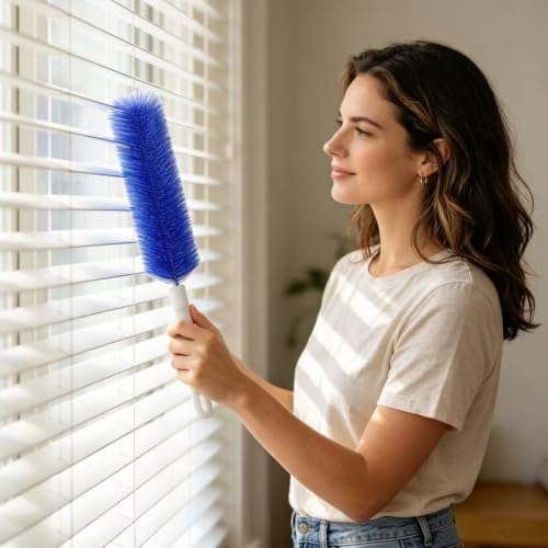 Bendable Microfiber Duster Head, Fan Cleaning Brush & Fan Brush Cleaner for Electric Fans, Air Vents, Blinds, Curtains, Home & Car Dust Removal (Gray) - color: Gray