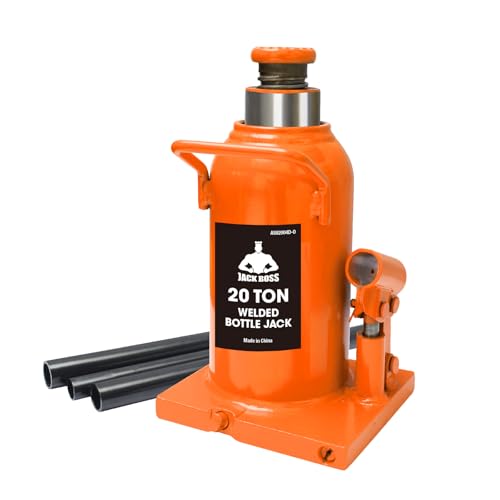 Jack Boss Bottle Jack 20 Ton (40,000 LBs) Hydraulic Car Jack, Fit for Auto Truck Repair and House Lift, Orange - color: Orange, size: 20 TON