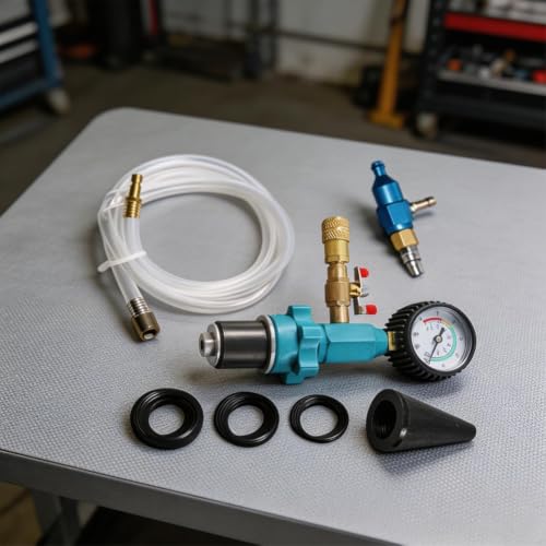Coolant Vacuum Refill Tool With Aluminum Housing And Brass Fittings For Stable Performance In Cooling Repairs