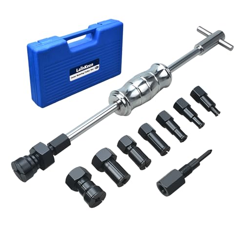 LainKeen 12pcs Blind Hole Collet Bearing Puller Set Internal Extractor Puller Kit with Slide Hammer and Expandable Collets 8-32MM Pilot Inner Removal Tool for Automotive and Motorcycle Wheel Bearings - size: 12PC 1x(8+10mm)