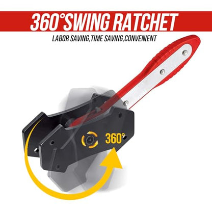 altivox Disc Brake Caliper Compression Tool Brake Caliper Press Tool with 4PCS Hangers 360 Degree Swing Ratchet Expander Wrench Car Wheel Piston Spreader for Single Twin Quad Sextuplet Piston
