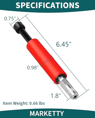 Grease Fitting Cleaning Tool, Grease Zerk Cleaning Tool for Tractors, Excavators and Heavy Machinery Remove Old Dried Oil from Fittings, Pins, Shafts, Bushings, and Joints (Red)
