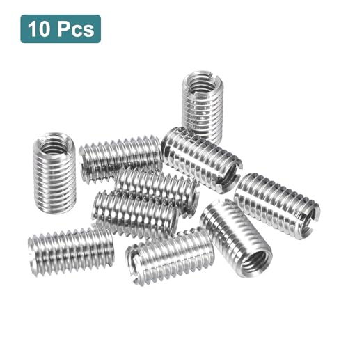 uxcell 10Pcs Threaded Inserts, M6-1x15 & M8-1.25x15 Stainless Steel 303 Screw Thread Sleeves Thread Repair Insert for Mechanical Equipment - size: M6-1x15 & M8-1.25x15mm