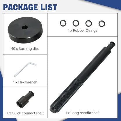 DASBET 52 in 1 Custom Bushing Driver Tool Set | Transmission Bushing Driver Removal Set Wheel Axle Bearing Race and Seal Installer Tool Kit Custom Bushing Bearing & Seal Driver Set 18mm-65mm