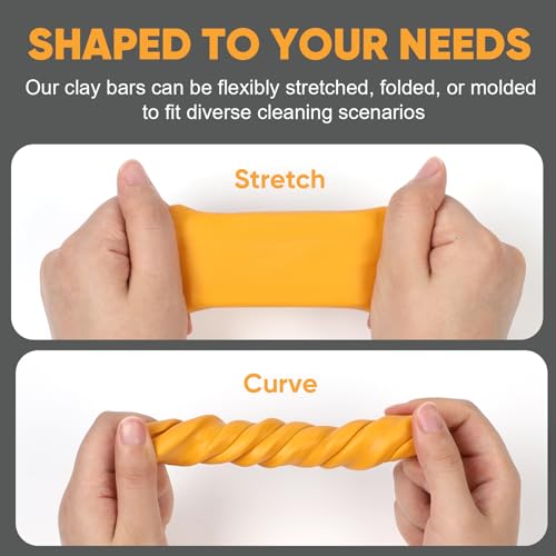 TEAWOO Car Clay Bar 4 Pack 400g, Premium No Scratch Magic Clay for Car Wash, Auto Detailing Cleaner for Auto, SUV, RV, Truck & Glass - size: 4 Count