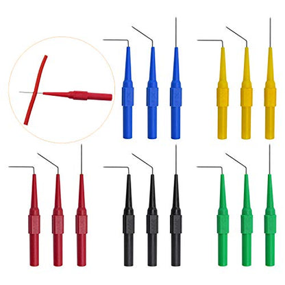 Makeronics 22 PCS Back Probe Kit | Multimeter Back Probe Pins with Test Leads and Alligator Clips Electrical Circuit Diagnostic Tool Set for Car Repair - style: 22 PCS