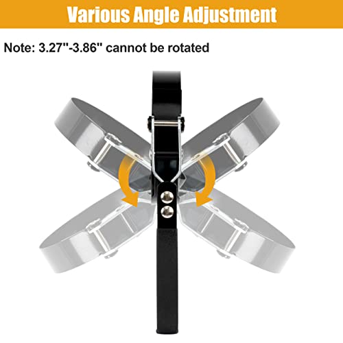 Oil Filter Wrench Set, 4PCs Heavy Duty Oil Filter Wrench 2.56”-3.11”, 3.27”-3.86”, 3.5”-3.86”, 4”-4.4”Swivel Oil Filter Remover Pliers, Oil Change Tools Set for Removing Oil Filters
