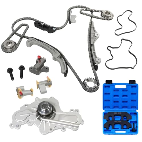 3.5 3.7 Timing Chain Kit W/Water Pump with Timing Tool Kit Fits for 2007-2011 Edge/CX-9/Fusion/Taurus/6/MKS/MKT/Flex/MKS/MKT/MKX/MKZ/Sable/Taurus X V6 Cyclone Engines # AT4Z-6306-A 7T4Z-6256-A - color: FOR 2007-2010 Edge 3.5L