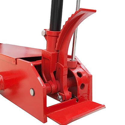 BIG RED T80501 Torin Hydraulic Heavy Duty Long Frame Service/Floor Jack with Foot Pedal, 5 Ton (10,000 lb) Capacity, Red - size: 5 Ton (10,000 lb)