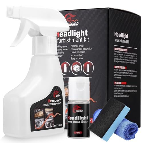 Automotive Headlamp Restoration Fluid Kit,Headlight Refurbishing Agent,2025 New Automotive Headlamp Restoration Fluid Oxidized Kit,Multifunctional Headlight Polishing for All Vehicle Types