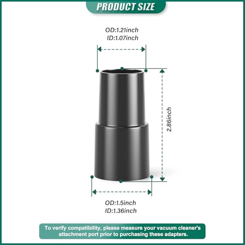 5PCS Universal Vacuum Hose Adapter Kit, Compatible with 1-3/8" to 1-1/4" Hose Port Adapter, Reducers & Connectors, for Vacuum Cleaner - size: 1-3/8" to 1-1/4"
