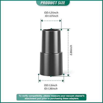 5PCS Universal Vacuum Hose Adapter Kit, Compatible with 1-3/8" to 1-1/4" Hose Port Adapter, Reducers & Connectors, for Vacuum Cleaner - size: 1-3/8" to 1-1/4"