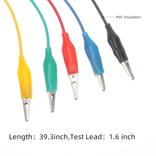 DIANN 20pcs Back Probe Test Kits 5pcs 4MM Banana Plug to Alligator Clip Test Leads and 15pcs Back Probe Pins 5 Colors for Vehicle Automotive Car Circuit Electrical Diagnostic Testing