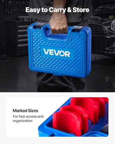VEVOR Motorcycle Fork Seal Driver Tool Kit for 35mm-50mm Adjustable,Universal Bike Bearing Race and Seal Driver Tool Set 14pcs - style: bike fork seal driver