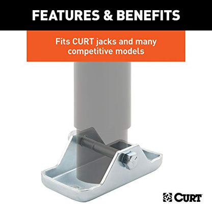 CURT 28271 Trailer Jack Foot, Fits 2-Inch Diameter Tube, Supports 2,000 lbs (Pack of 2) - size: Pack of 2