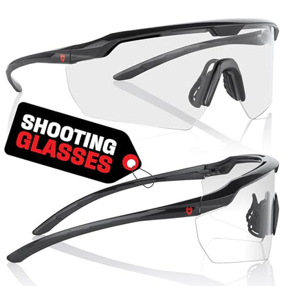 NoCry Tactical Shooting Glasses for Men and Women — Z87+ Ballistic Eyewear | Anti-Fog, Scratch Resistant, Wraparound & Ventilated, UV Protection, Adjustable Temples & Nose Pad, Gun Range Eye Protection