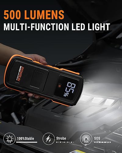 Powrun P-ONE MAX Jump Starter, 4000A Portable Jump Box, Car Jump Starter Battery Pack for All Gas or Diesel Engines up to 10.0L, 12V Car Battery Jump Starter with a Carrying Case