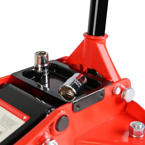 Professional Heavy Duty Hydraulic Floor Jack, 2.5 Ton (5500lb) Capacity, Red, Compatible with Car, Truck, SUV, Steel, Hydraulic, 3.5"-19.5" Lift Range - color: Lift 3.5"-19.5" 2.5 Ton(5,500lb) Red Steel